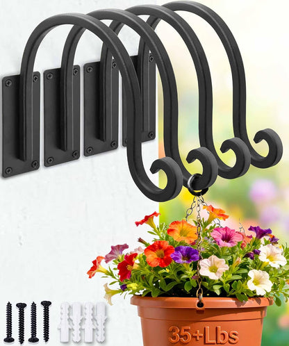 Heavy Duty Plant Hanger Bracket: 16 Inch 80 lbs Outdoor Hook