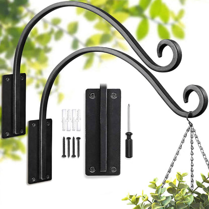Heavy Duty Plant Hanger Bracket: 16 Inch 80 lbs Outdoor Hook
