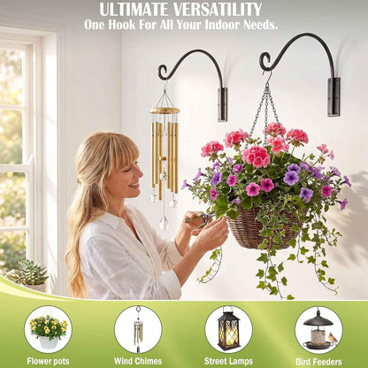 Heavy Duty Plant Hanger Bracket: 16 Inch 80 lbs Outdoor Hook