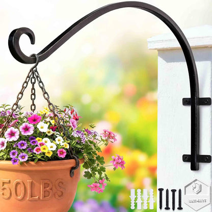 Heavy Duty Plant Hanger Bracket: 16 Inch 80 lbs Outdoor Hook