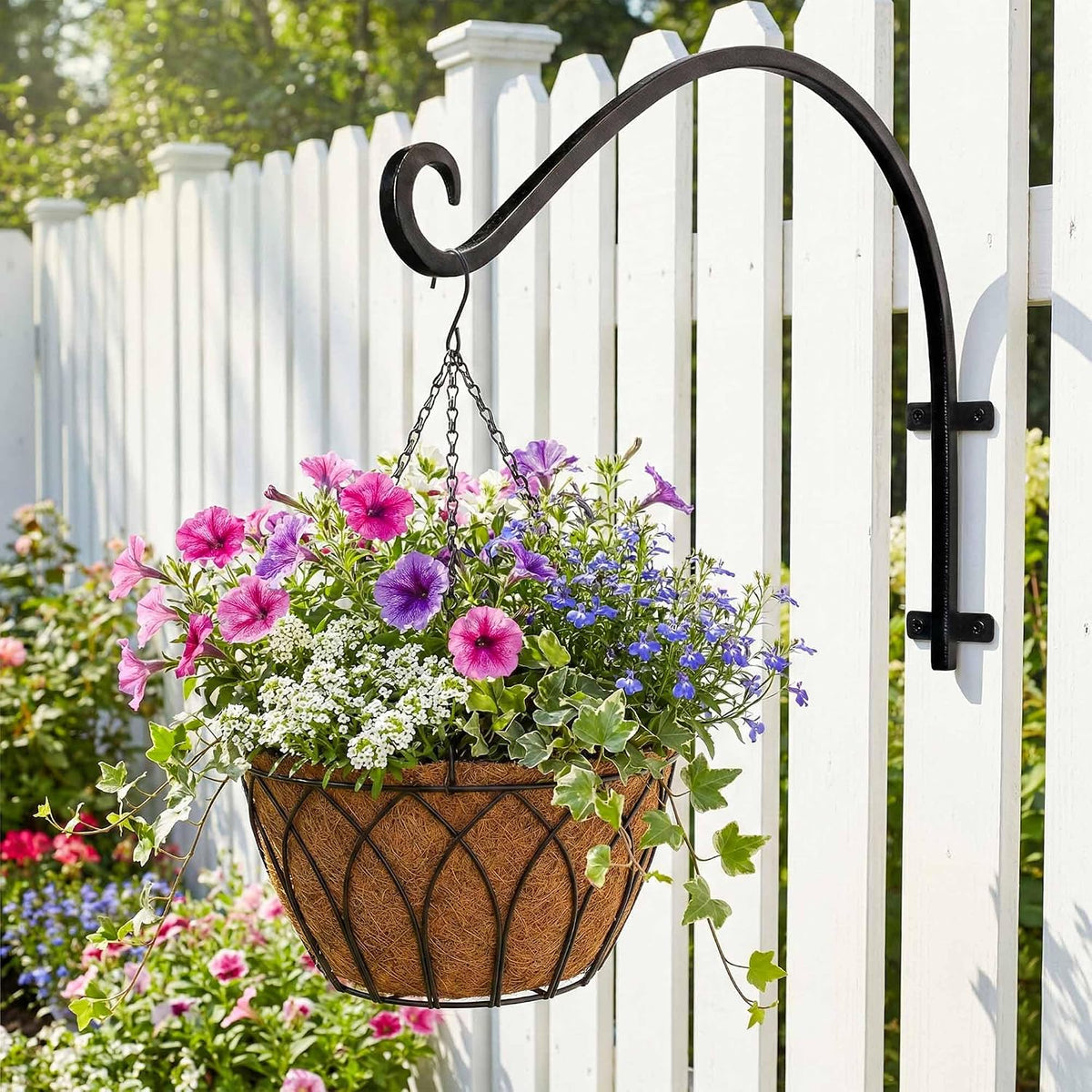 Heavy Duty Plant Hanger Bracket: 16 Inch 80 lbs Outdoor Hook