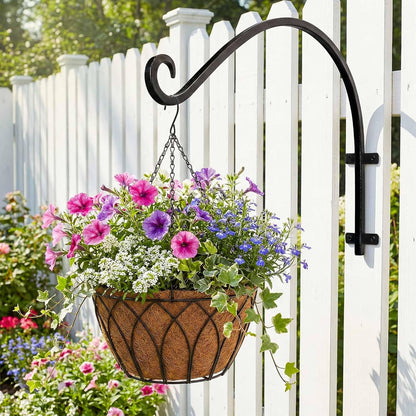Heavy Duty Plant Hanger Bracket: 16 Inch 80 lbs Outdoor Hook
