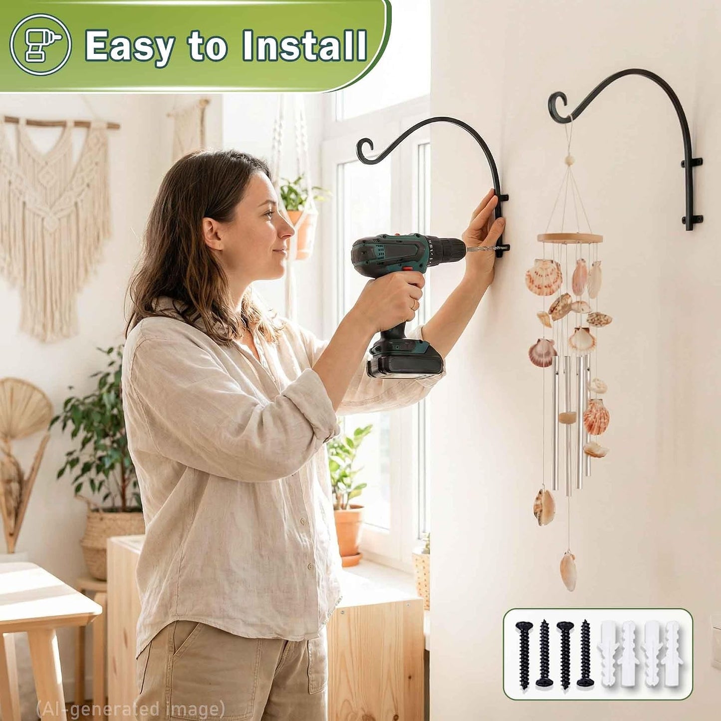 Heavy Duty Plant Hanger Bracket: 16 Inch 80 lbs Outdoor Hook