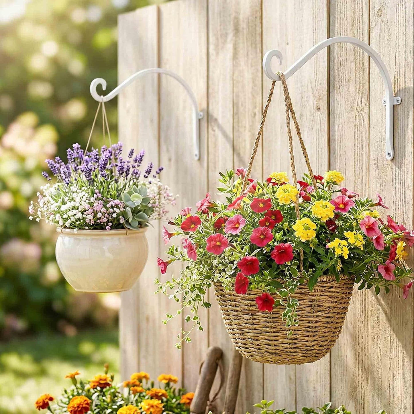 Heavy Duty Plant Hanger Bracket: 16 Inch 80 lbs Outdoor Hook