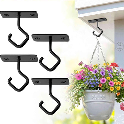 Heavy Duty Plant Hanger Bracket: 16 Inch 80 lbs Outdoor Hook