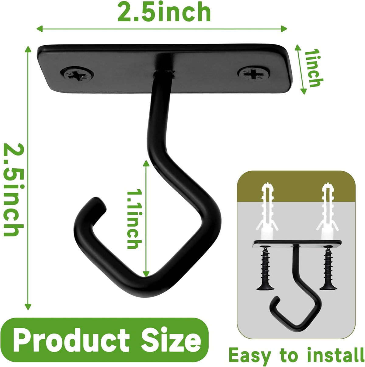 Heavy Duty Plant Hanger Bracket: 16 Inch 80 lbs Outdoor Hook