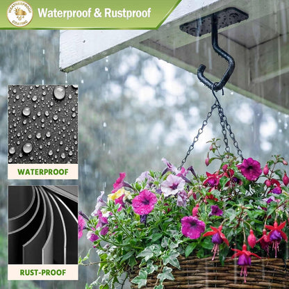 Heavy Duty Plant Hanger Bracket: 16 Inch 80 lbs Outdoor Hook