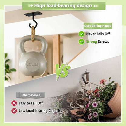 Heavy Duty Plant Hanger Bracket: 16 Inch 80 lbs Outdoor Hook