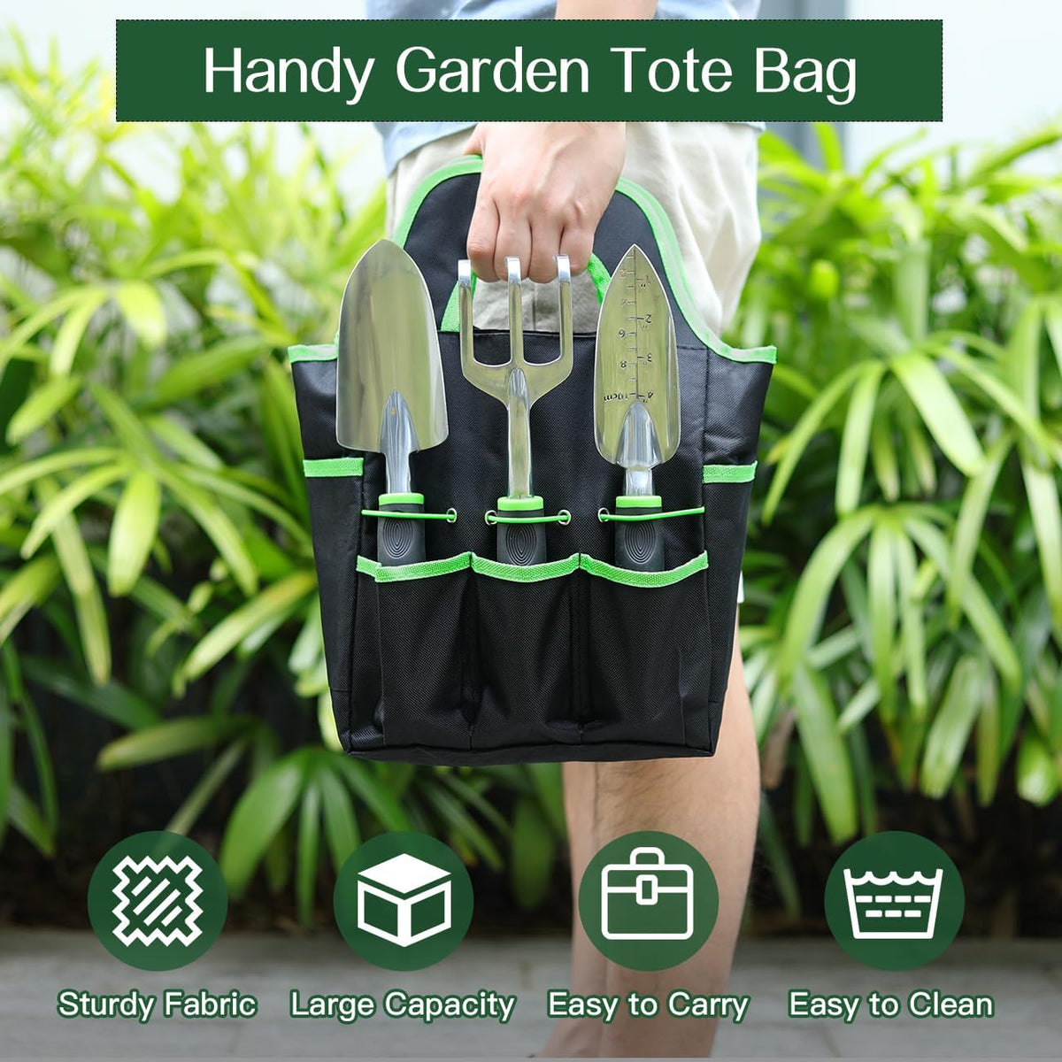 Gardening Tools Set, 8PCS Gardening Gifts for Women, Blue+Black