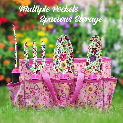 Gardening Tools Set, 8PCS Gardening Gifts for Women, Blue+Black