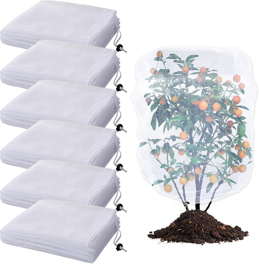 6 Pcs 4x5ft Insect Bird Garden Netting for Protecting Plant
