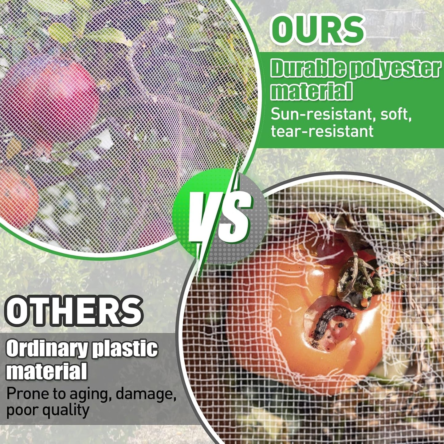 6 Pcs 4x5ft Insect Bird Garden Netting for Protecting Plant
