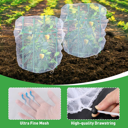 6 Pcs 4x5ft Insect Bird Garden Netting for Protecting Plant