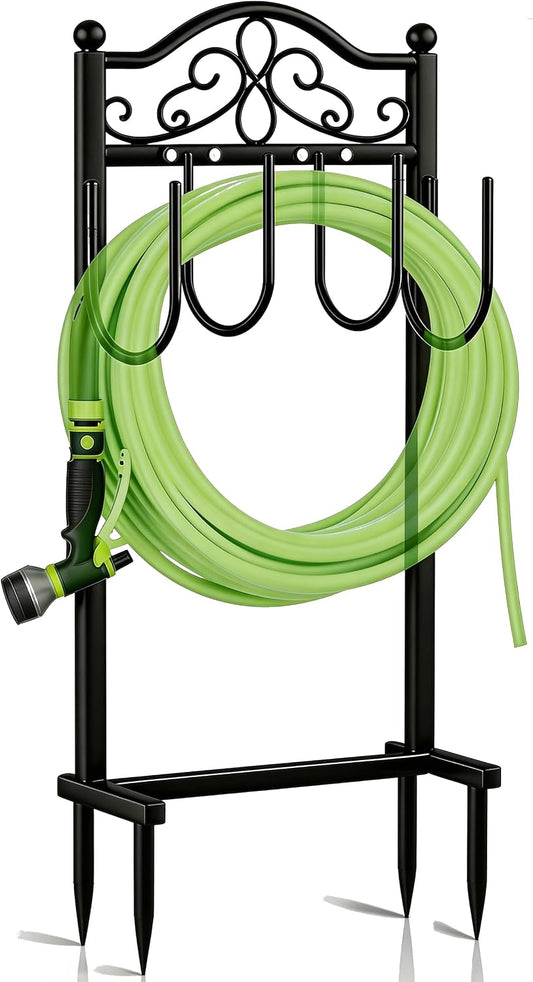 Garden Hose Holder -Upgraded Hose Holder Holds 100-feet Hose,Freestanding Heavy Duty Hose Hanger,Sturdy Hose Stand for Lawn & Yard (Cloud, 1)