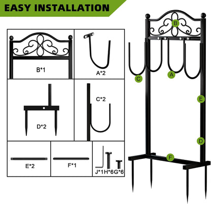 Garden Hose Holder -Upgraded Hose Holder Holds 100-feet Hose,Freestanding Heavy Duty Hose Hanger,Sturdy Hose Stand for Lawn & Yard (Cloud, 1)