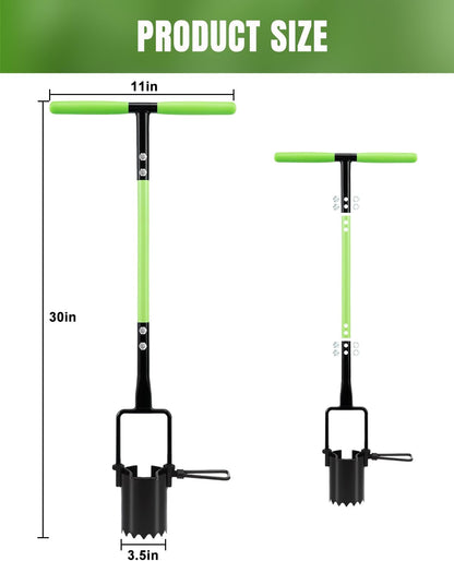 5 Inch Depth Bulb Planter Tool with Automatic Soil Release for Garden