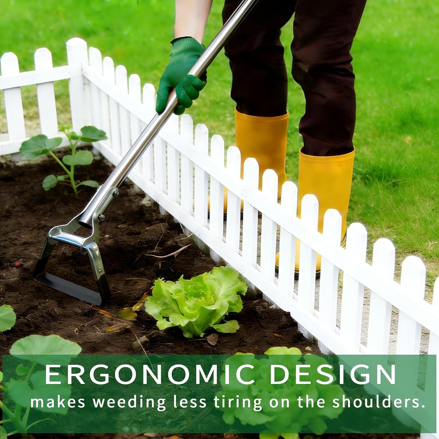 Garden Tool Stirrup Hoe Hula Replacement Heads Adjustable Scuffle Hoes Loop WeedingTools for Gardening 2packs