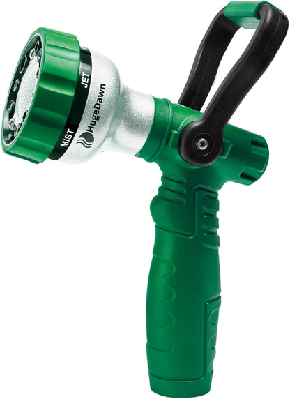 Garden Hose Nozzle, 6 Spray Patterns Heavy Duty Metal Water Nozzle with High Pressure for Watering, Cleaning, Washing (Blue)