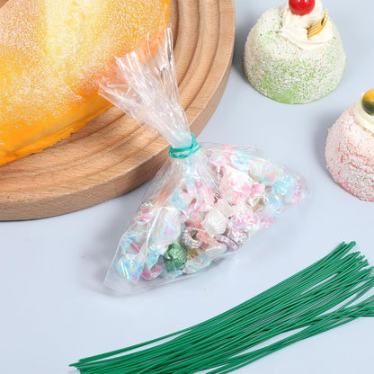 200 Pcs 6 Inch Twist Ties for Plastic Bags, Garden Ties for Plants Round Cable Bread Ties Reusable Plant Tie for Indoor Plants Christmas Holiday Tree Decors Cable Organization Household Office Use
