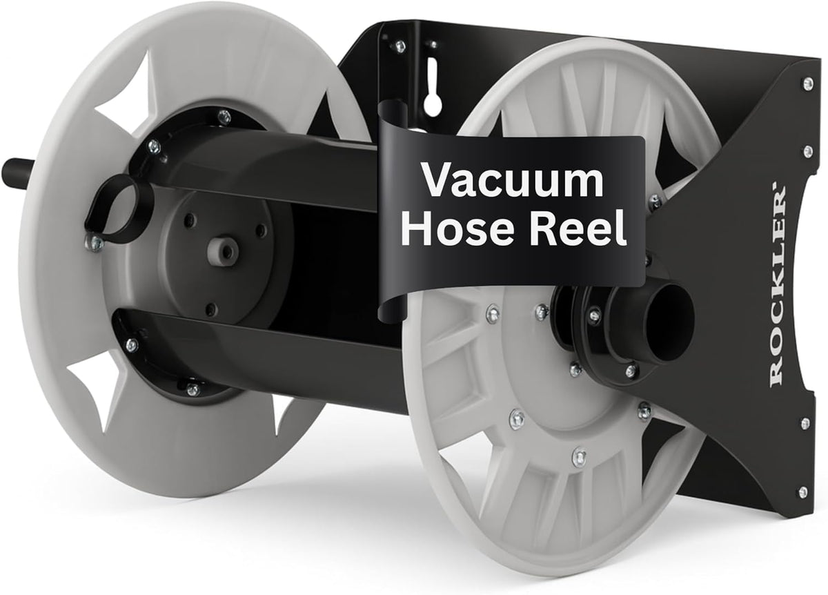 Rockler Wall Mount Vacuum Hose Reel Holds 40 ft 1-1/2 Inch Hose