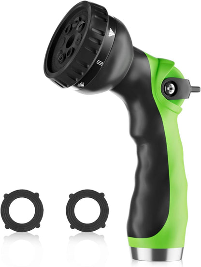 Garden Hose Nozzle with 8 Adjustable Spray Patterns, ABS Hose Sprayer Nozzles with Thumb Control On Off Valve for Easy Flow Control, Use for Watering Plants & Lawns, Washing Cars & Pets
