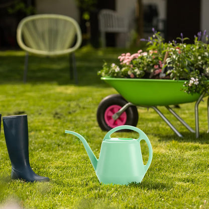 Plastic Watering Can, 1-Gallon, Pine Green