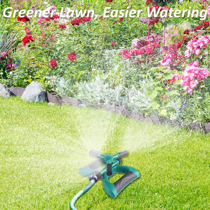 Sprinklers for Yard, 360° Rotating Lawn Sprinkler, Water Saving Sprinkler for Large Area Coverage, Multifunctional Sprinklers for Lawn, Garden, Kids, Pets Playing