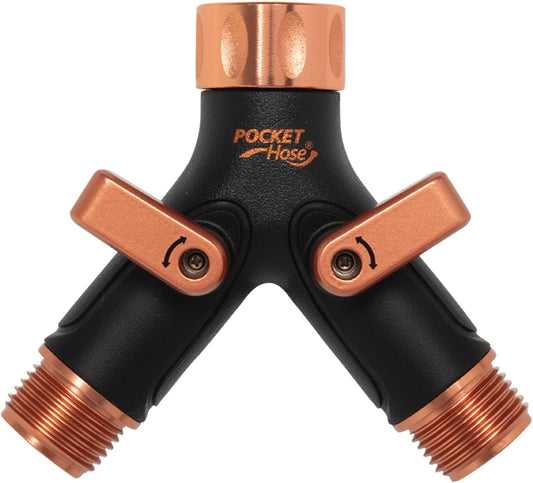 Copper Bullet 2-Way Splitter, Leak-Proof, Independent Valves