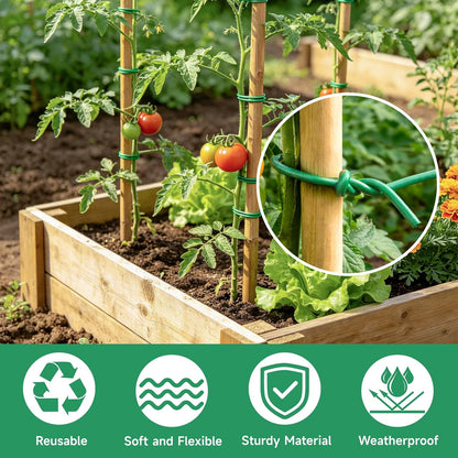 Green Garden Wire with Pliers - 66 Feet 3.5mm Garden Ties Soft Plant Twist Ties Plant Wire for Climbing Plants Tomatoes Support Vines Vegetables Flowers Indoor & Outdoor Gardening Training