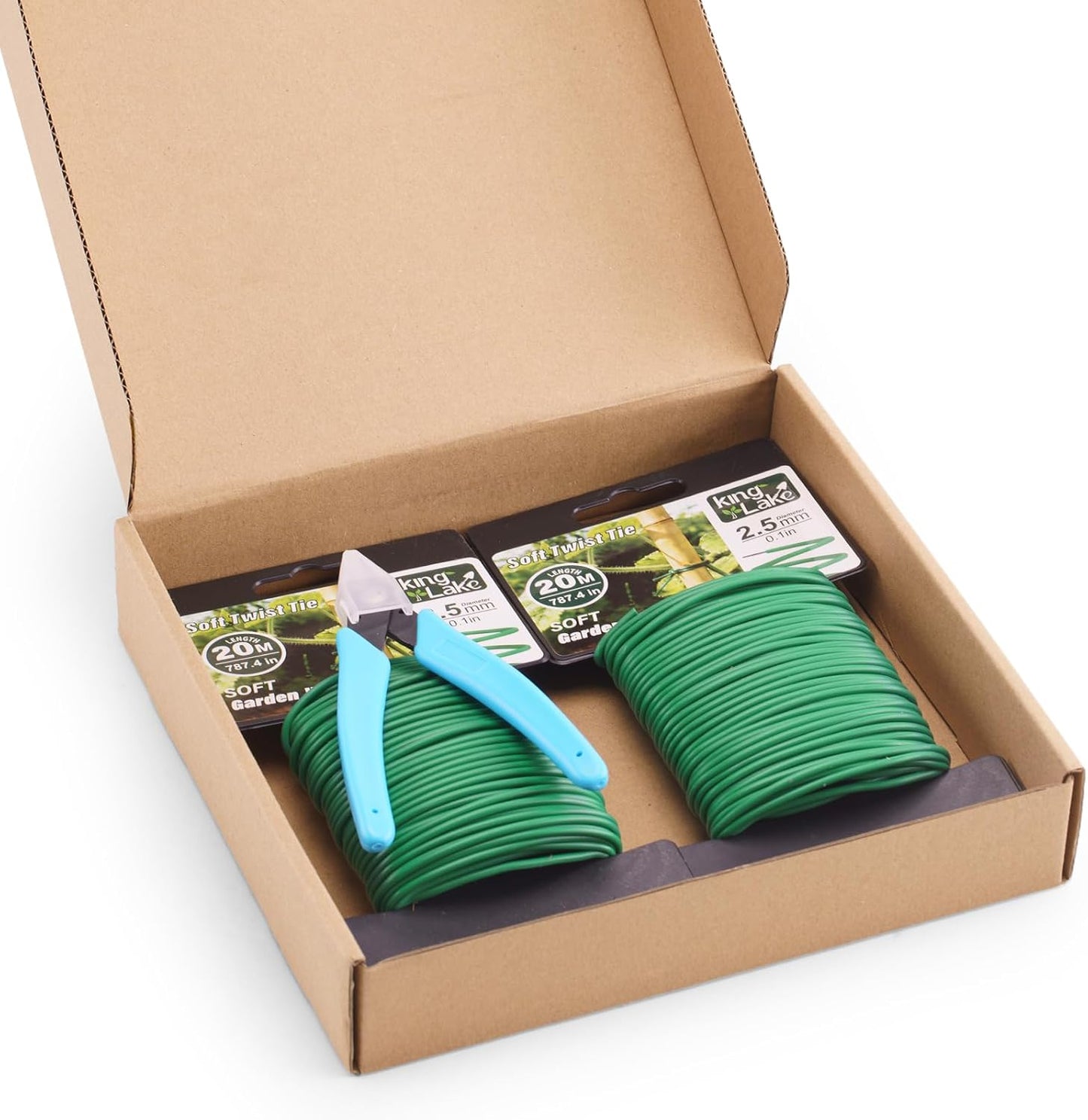 Green Garden Wire with Pliers - 66 Feet 3.5mm Garden Ties Soft Plant Twist Ties Plant Wire for Climbing Plants Tomatoes Support Vines Vegetables Flowers Indoor & Outdoor Gardening Training
