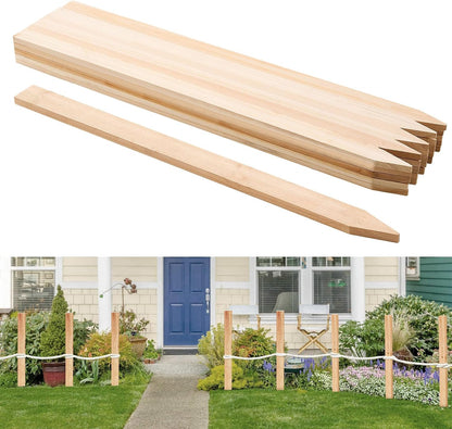 Wooden Garden Stakes, 50 Pcs 36x0.75x0.75 in Survey Grading Stakes, Garden Ground Stake with Sharp Point, Fir Wood Plant Support Stake, Sign Posts for Silt Fence Backyard Boundaries Baselines