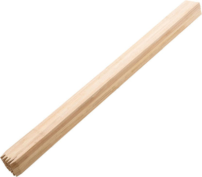 Wooden Garden Stakes, 50 Pcs 36x0.75x0.75 in Survey Grading Stakes, Garden Ground Stake with Sharp Point, Fir Wood Plant Support Stake, Sign Posts for Silt Fence Backyard Boundaries Baselines