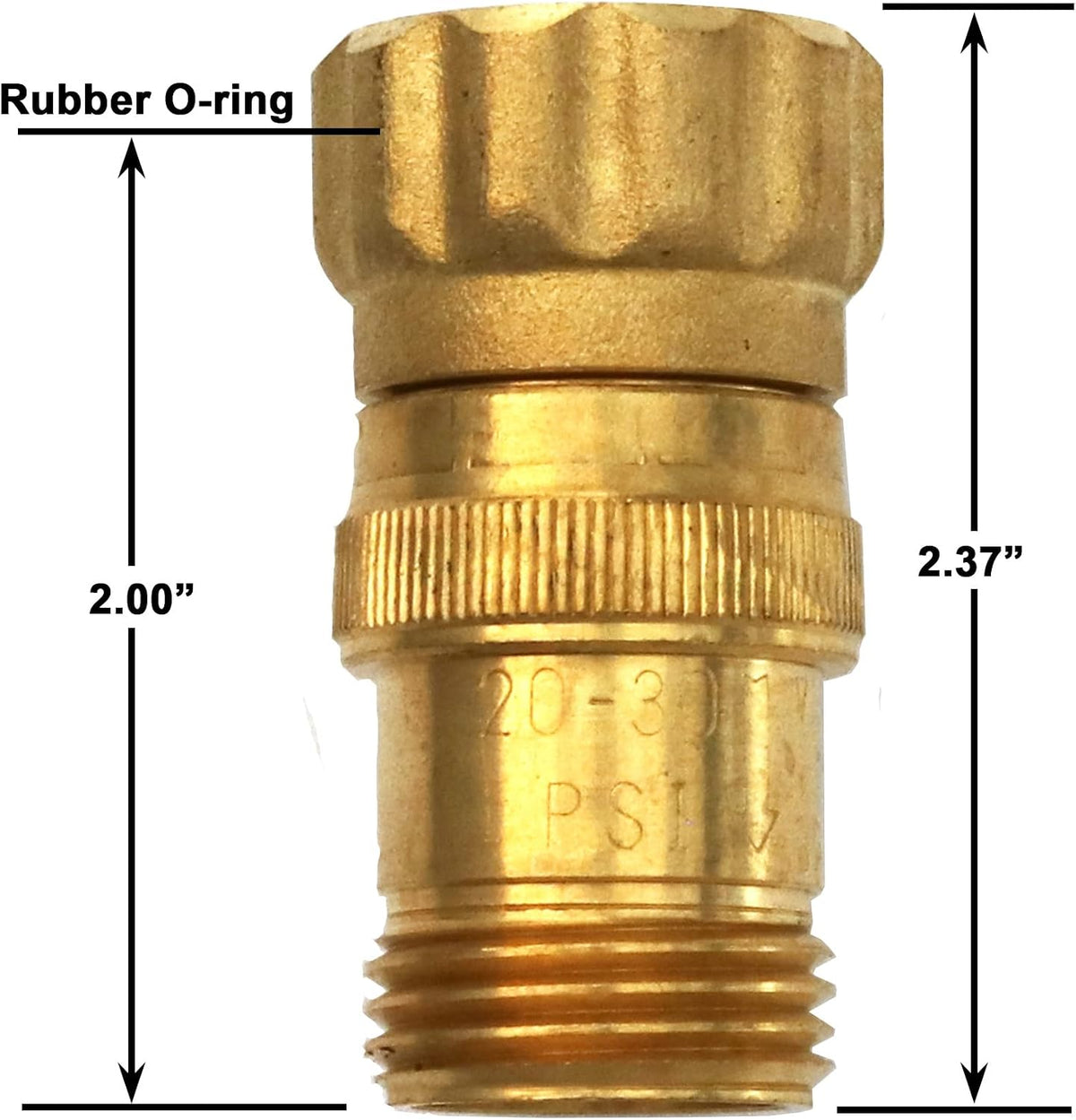Drip Irrigation 25 PSI Pressure Regulator, 3/4" Female x 3/4" Male Brass