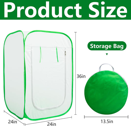 24x24x36 in Pop Up Winter Frost Plant Cover, Plants Freeze Protection Tent