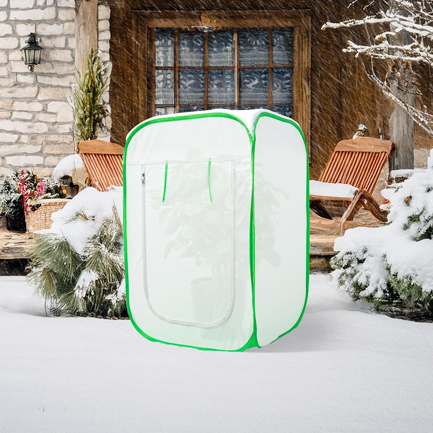 24x24x36 in Pop Up Winter Frost Plant Cover, Plants Freeze Protection Tent