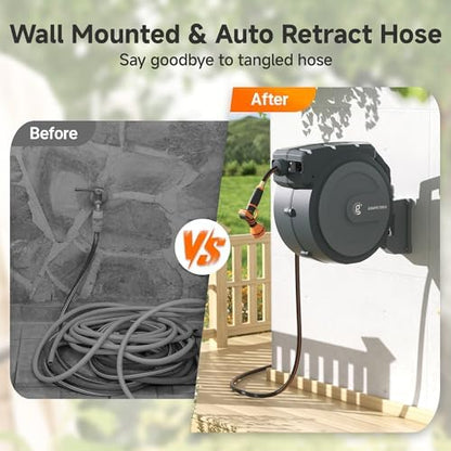 PRO Metal Bracket Suitable for Model AW25/30 Swivel Bracket and AW30 1/2MB Retractable Garden Hose Reel 1/2" x 100 ft PRO Metal Bracket, Heavy Duty, Any Length Lock Hose Reel, 100ft