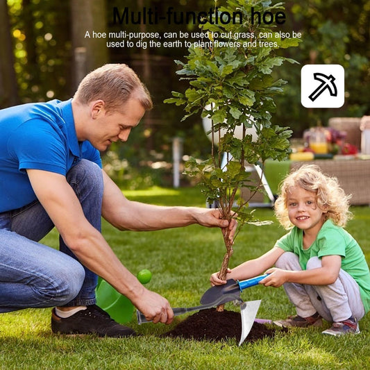 Triangle Hoe 12.4 Inch Manual Garden Cultivator with Sturdy Iron Head for Soil Digging Weeding and Manuring in Home Lawn and Farm Care