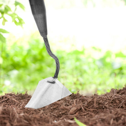 Triangle Hoe 12.4 Inch Manual Garden Cultivator with Sturdy Iron Head for Soil Digging Weeding and Manuring in Home Lawn and Farm Care