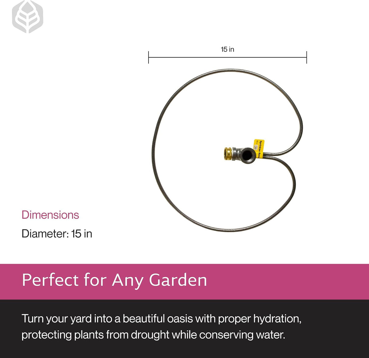 Ring Base Sprinkler Stand, Lawn Care Tool, 3/4" Head