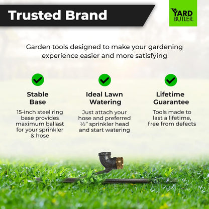 Ring Base Sprinkler Stand, Lawn Care Tool, 3/4" Head