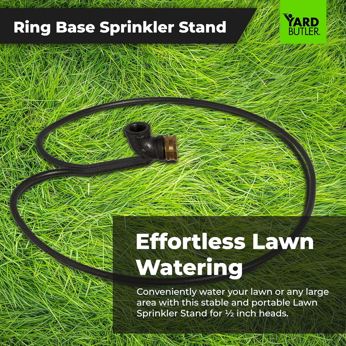 Ring Base Sprinkler Stand, Lawn Care Tool, 3/4" Head