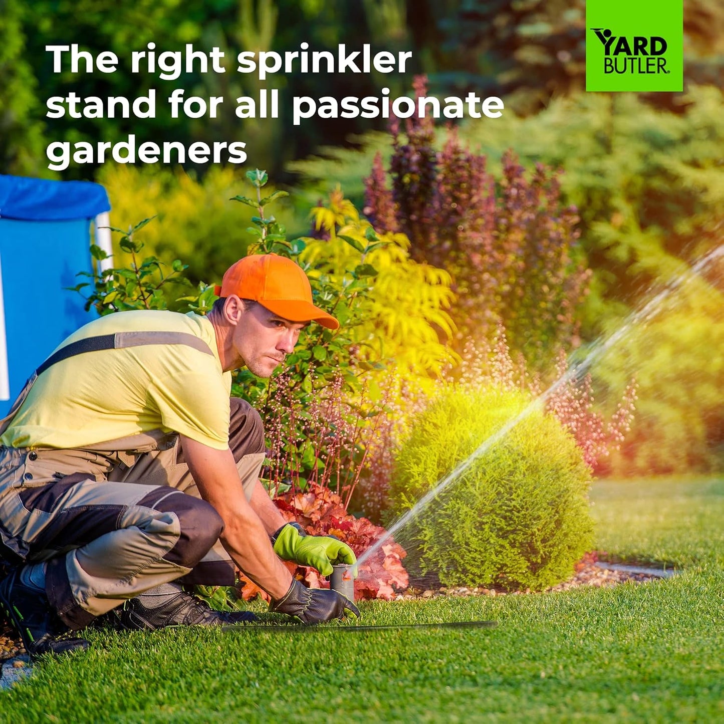 Ring Base Sprinkler Stand, Lawn Care Tool, 3/4" Head