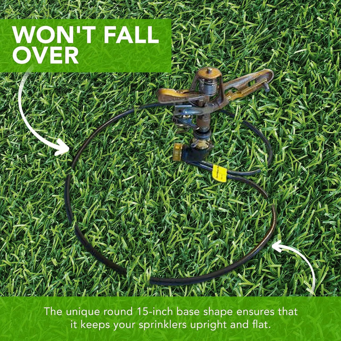 Ring Base Sprinkler Stand, Lawn Care Tool, 3/4" Head