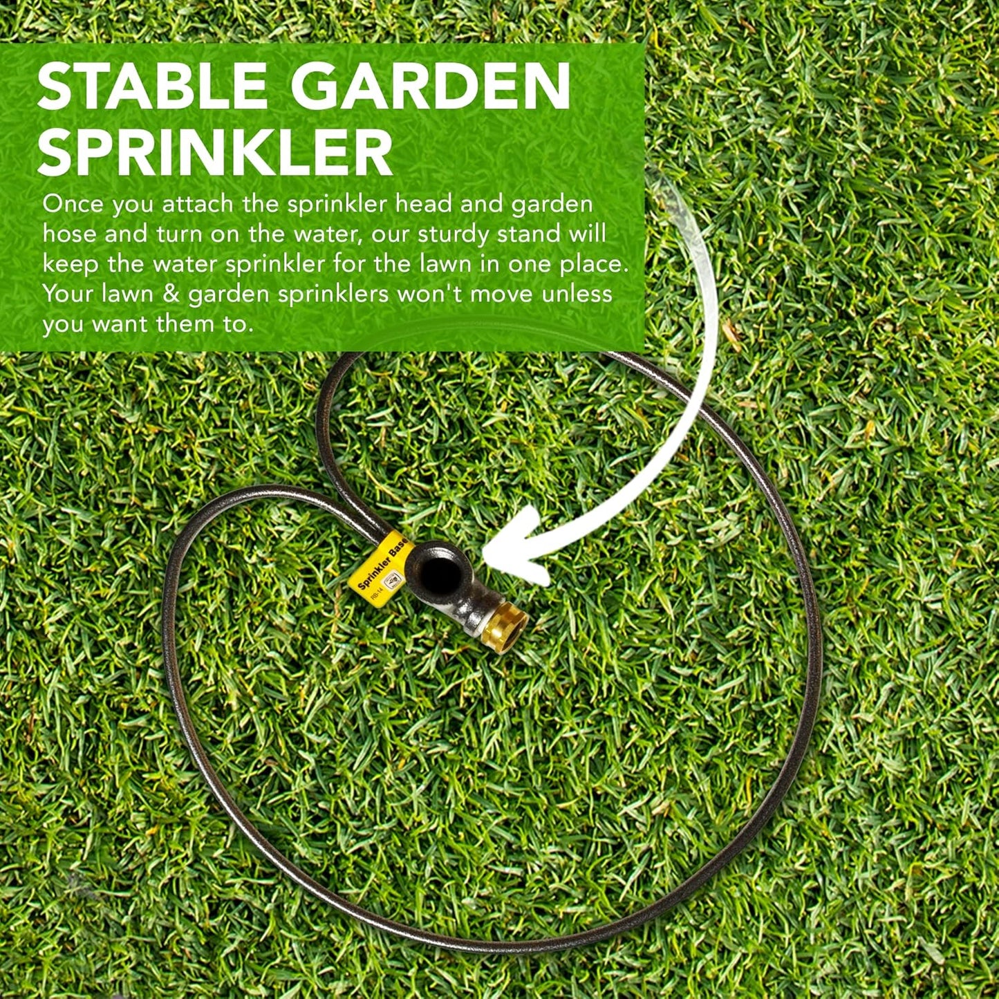 Ring Base Sprinkler Stand, Lawn Care Tool, 3/4" Head