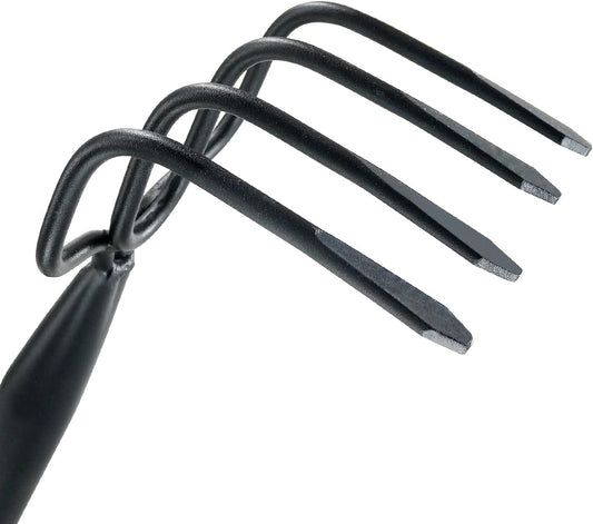 4 Tine Cultivator Rake 59'', 4 Prong Claw Garden Rake Long Handle