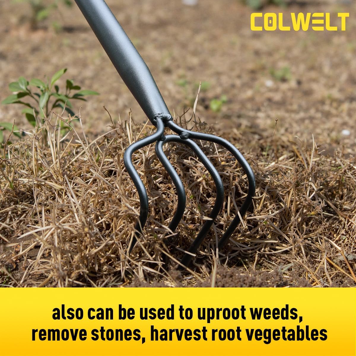 4 Tine Cultivator Rake 59'', 4 Prong Claw Garden Rake Long Handle