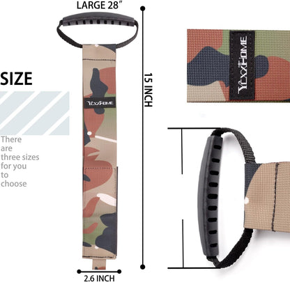 2 PCS Camouflage Heavy Duty Carrying Strap Extension Cord Organizer & Hose Storage Straps–28" Nylon-Like PP, Adjustable Hook and Loop Wrap It Storage Straps Velcro for Garage Tools, Garden Hose