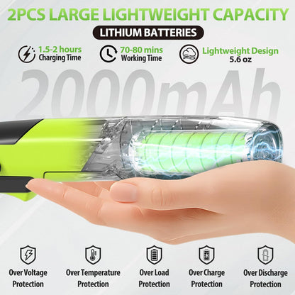 3-in-1 Cordless Hedge Trimmer: 13ft Reach & Adjustable Pole Hedge Trimmer - Lightweight with Dual Batteries - Grass Shears for Women Seniors - Garden Lawn Shrub Pruning Tool
