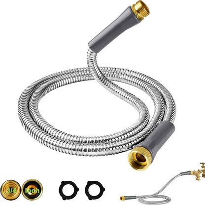 Short Garden Hose 3ft, Stainless Steel Male to Female Leader Hose