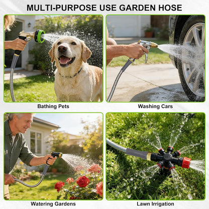 Short Garden Hose 3ft, Stainless Steel Male to Female Leader Hose